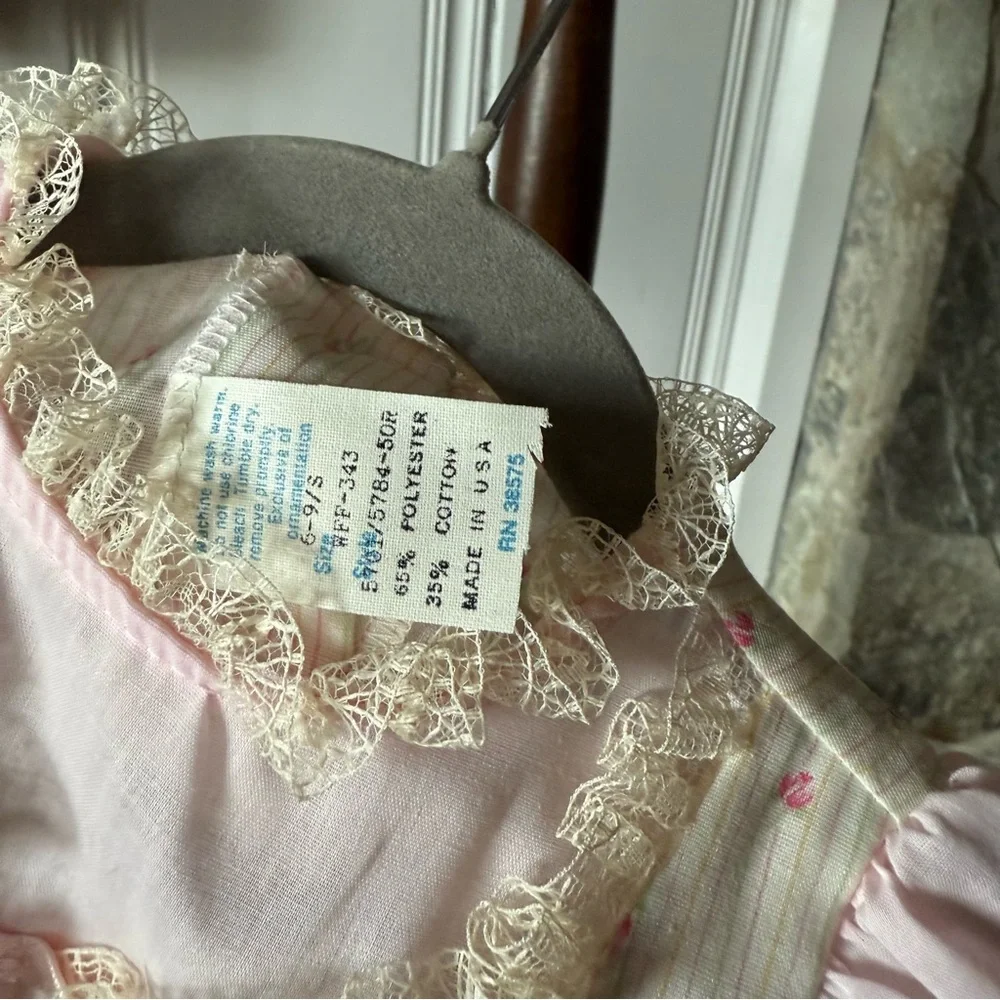 Vintage Floral Cottagecore Baby Top 6/9 m